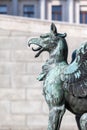 a bronze statue at town hall Vienna Austria Royalty Free Stock Photo