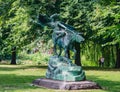 Bronze statue of a Valkyrie by Stephan Sinding in Churchillparken, a public park in Copenhagen, Denmark, Europe