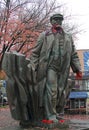 Bronze statue of Vladimir Lenin by Emil Venkov in Seattle Royalty Free Stock Photo