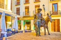 The bronze statue of Water Carrier Aguador, Granada, Spain Royalty Free Stock Photo