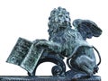 Bronze statue of the winged lion symbol of Venice in Saint Mark square