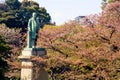 Bronze statue of Yajiro Shinagawa at Yasukuni Shrine Royalty Free Stock Photo