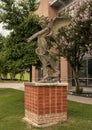 Bronze statue of a young female with angel wings outside the Methodist Richardson Cancer Center in Texas.