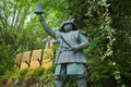Bronze statue of Yukimura Sanada in Osaka Royalty Free Stock Photo