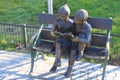 Bronze statues of children