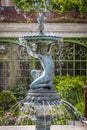 Bronze statues of fountain of Schwerin Castle, Germany
