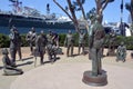 : Bronze statues of A National Salute to Bob Hope and the Military Royalty Free Stock Photo