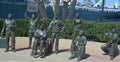 Bronze statues of A National Salute to Bob Hope and the Military Royalty Free Stock Photo