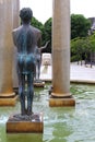 Bronze statues, Place d'Assas, NÃÂ®mes, France Royalty Free Stock Photo