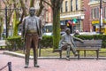 Bronze statues in the streets of Boston - BOSTON / MASSACHUSETTS - APRIL 3, 2017