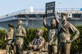 Bronze Statues of US Military Personnel in San Diego Royalty Free Stock Photo