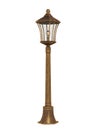 Bronze street lamp. 3d rendering