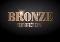 Bronze text effect template