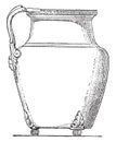 Bronze vase, vintage engraving