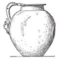 Bronze vase, vintage engraving