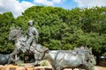 Statue of Waco Cowboy and Brazos bull