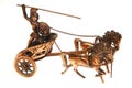 Bronze warior in chariot Royalty Free Stock Photo