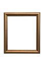 Bronze wooden frame for photographs and paintings isolated on white background. Path saved. Royalty Free Stock Photo