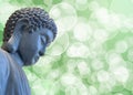 Bronze Zen Buddha Statue Meditating Royalty Free Stock Photo