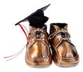 Bronzed Baby Shoes and graduation cap