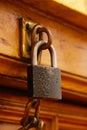 Chain with a lock. Royalty Free Stock Photo
