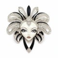 Art Deco Masquerade Head Pin - Inspired By Countess