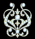 Brooch with diamonds