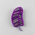Brooch made of beads, sequins and threads. Perrault Royalty Free Stock Photo