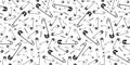 Brooch Pins vector Seamless Pattern isolated wallpaper background White Royalty Free Stock Photo