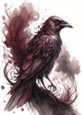 A majestic bird, rendered in a stunning blend of realistic and painterly styles, AI generated Royalty Free Stock Photo