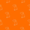 Brooding monkey pattern vector orange