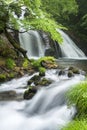 Brook flowing from waterfall Royalty Free Stock Photo