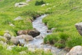 Brook near the village Encamp in Andorra