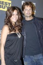 Brooke Burke and David Charvet on the red carpet Royalty Free Stock Photo