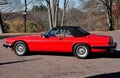 Brookline, MA: 1990 Jaguar Convertible Royalty Free Stock Photo