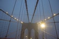 The Brookly Bridge at night Royalty Free Stock Photo