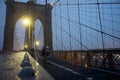 The Brookly Bridge at night Royalty Free Stock Photo