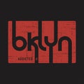 Brooklyn addicted . T-shirt and apparel vector design, print, ty