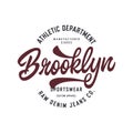 Brooklyn Athletic New York T Shirt Design Vector