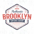 Brooklyn authentic vintage emblem in American classic style