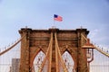 Brooklyn bridge architectural details NYC Royalty Free Stock Photo