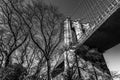 Brooklyn Bridge Black White Royalty Free Stock Photo