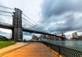 Brooklyn Bridge, Brooklyn Bridge Park and Manhattan. New York City, USA Royalty Free Stock Photo