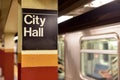 Brooklyn Bridge City Hall Subway Station - New York City Royalty Free Stock Photo