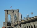 Brooklyn Bridge on a cloud-free day