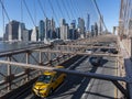 Brooklyn Bridge crossing the East River in New York city