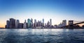 Brooklyn bridge at dusk Royalty Free Stock Photo