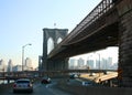 Brooklyn bridge and FDR Drive Royalty Free Stock Photo