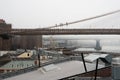 Brooklyn Bridge On A Foggy Winter Day