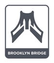 brooklyn bridge icon in trendy design style. brooklyn bridge icon isolated on white background. brooklyn bridge vector icon simple